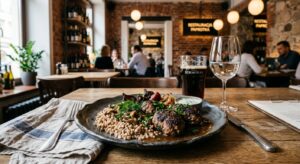 A high-end editorial food photograph of a rustic, authentic Polish dish from the Masovian region ser